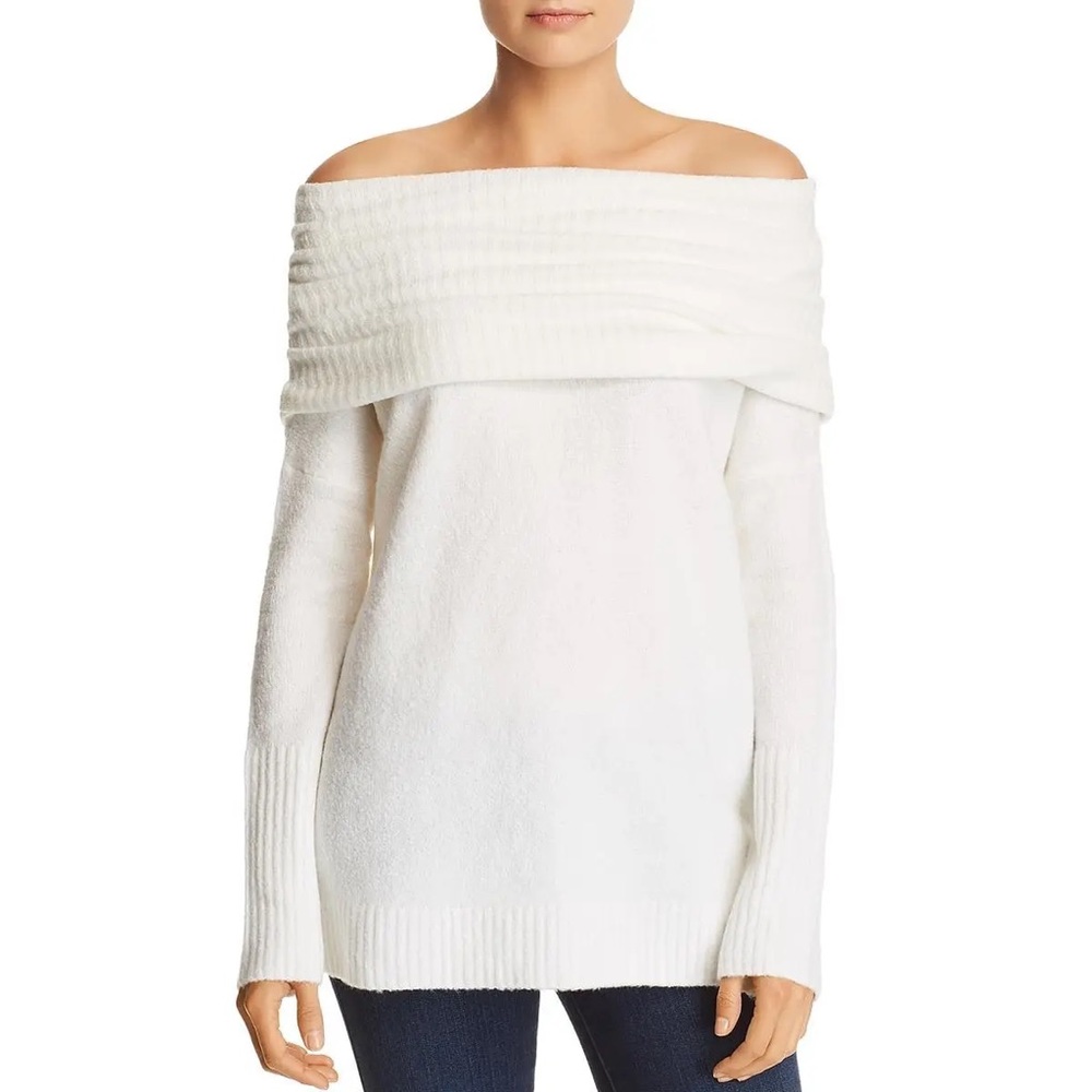 French Connection Women’s Small Off The Shoulder Sweater White